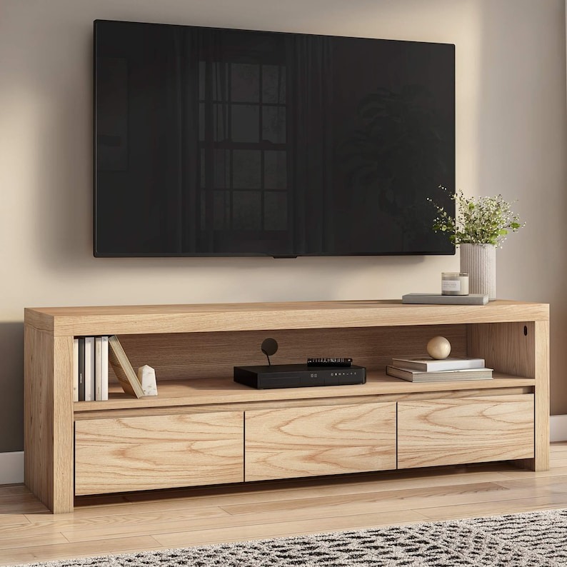 収納付きレビ台 - リビングルーム  テレビコンソールボックス、北欧風モダンデザイン、テレビキャビネットの画像