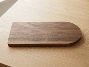 半月 かまぼこ型 半月盆 トレー 丸 お盆 カフェ 実用的 高級 無垢 ウォールナット木製 おしゃれ プレート D型 トレイ ランチョンマットの画像
