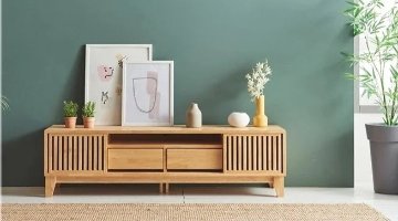 無垢テレビボード　格子引き戸　モダンなテレビ台　150㎝　お洒落なボード　パイン　オイル塗装　　送料無料の画像