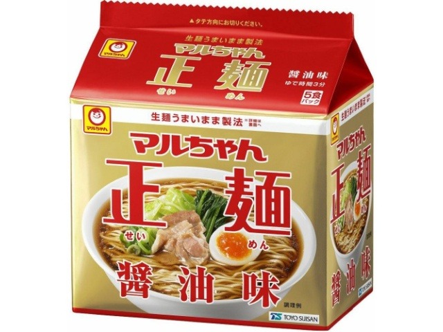 マルちゃん 正麺 醤油味 ５食パック  ×6 【全国送料無料】(一部地域別途)の画像