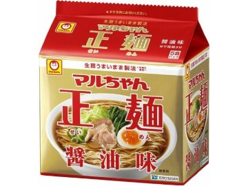 マルちゃん 正麺 醤油味 ５食パック  ×6 【全国送料無料】(一部地域別途)の画像