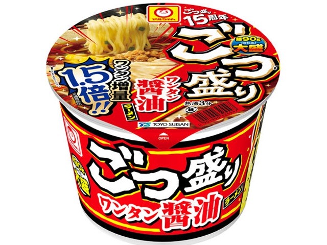 マルちゃん ごつ盛り ワンタン醤油ラーメン  ×12 【全国送料無料】(一部地域別途)の画像