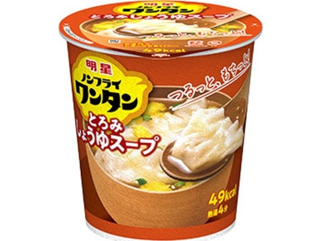 明星 ノンフライワンタン しょうゆスープ ×6 【全国送料無料】(一部地域別途)の画像