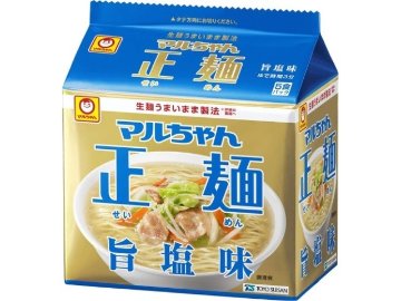 マルちゃん 正麺 旨塩味 ５食パック  ×6 【全国送料無料】(一部地域別途)の画像