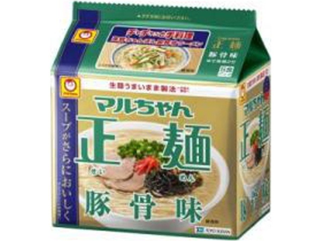 マルちゃん 正麺 豚骨味５Ｐ  ×6 【全国送料無料】(一部地域別途)の画像