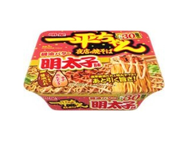 明星 一平ちゃん夜店の焼そば 醤油バター明太子味   ×12 【全国送料無料】(一部地域別途)の画像
