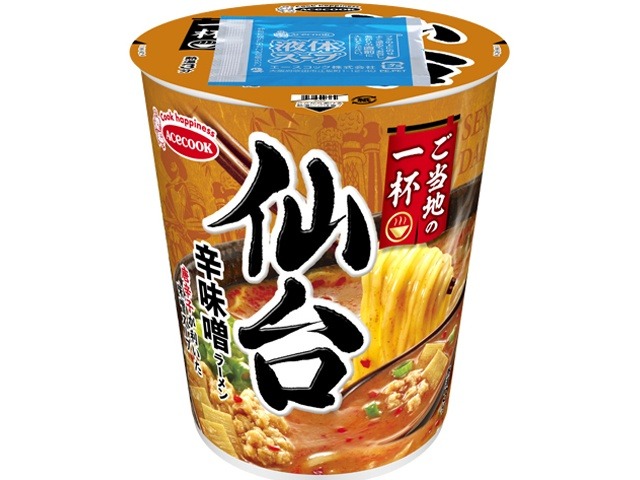 エース ご当地の一杯 仙台辛味噌ラーメン ×12 【全国送料無料】(一部地域別途)の画像