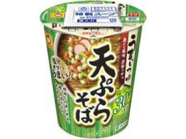 マルちゃん うまいつゆ 塩分オフ天ぷらそば ×12 【全国送料無料】(一部地域別途)の画像