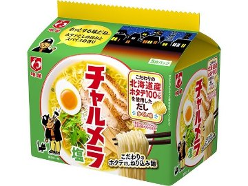 明星（袋５食）チャルメラ 塩ラーメン   ×6 【全国送料無料】(一部地域別途)の画像