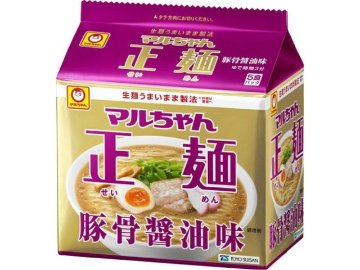 マルちゃん 正麺 豚骨醤油 ５食パック  ×18 【全国送料無料】(一部地域別途)の画像