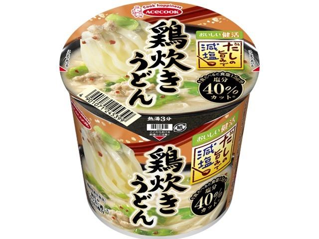 エース だしの旨みで減塩 鶏炊きうどん ×12 【全国送料無料】(一部地域別途)の画像