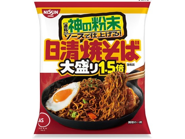 日清 焼そば大盛り１．５倍（袋） ×24 【全国送料無料】(一部地域別途)の画像