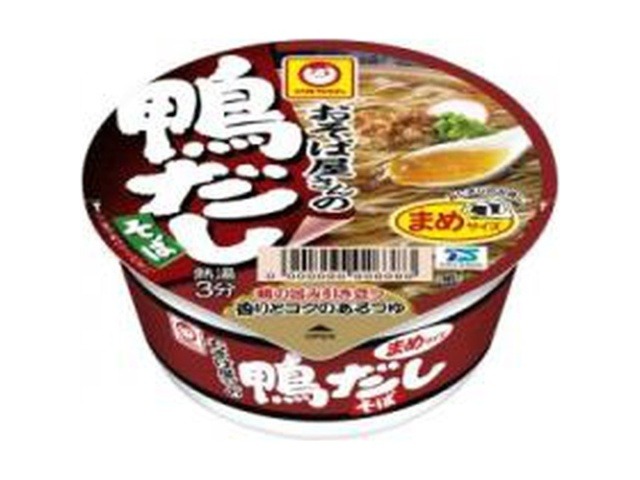 マルちゃん おそば屋さんのまめ鴨だしそば ×12 【全国送料無料】(一部地域別途)の画像