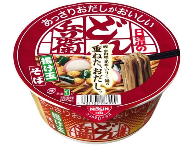 日清 あっさりおだしがおいしいどん兵衛揚げ玉そば ×12 【全国送料無料】(一部地域別途)の画像