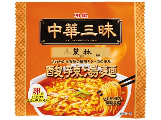 明星（袋）中華三昧 赤坂榮林酸辣湯麺 ×48 【全国送料無料】(一部地域別途)の画像