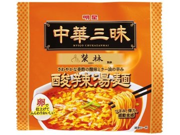 明星（袋）中華三昧 赤坂榮林酸辣湯麺 ×48 【全国送料無料】(一部地域別途)の画像