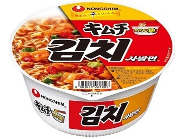 農心 キムチサバル麺カップ ×24 【全国送料無料】(一部地域別途)の画像