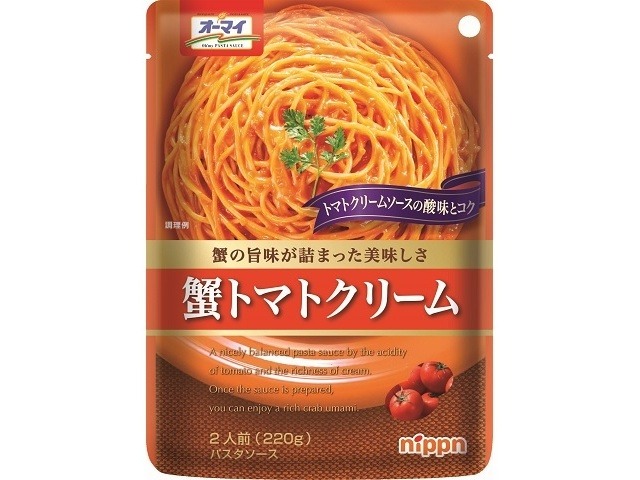 オーマイ 蟹トマトクリーム ２２０ｇ ×24 【全国送料無料】(一部地域別途)の画像