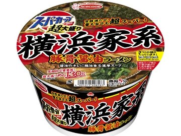 エース 超大盛りスーパー横浜家系豚骨醤油ラーメン ×12 【全国送料無料】(一部地域別途)の画像