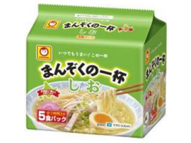 マルちゃん まんぞくの一杯 しお５Ｐ  ×18 【全国送料無料】(一部地域別途)の画像