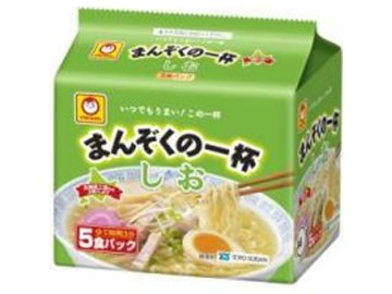 マルちゃん まんぞくの一杯 しお５Ｐ  ×18 【全国送料無料】(一部地域別途)の画像