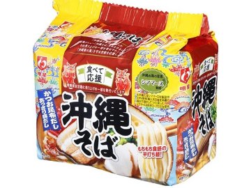 明星 食べて応援 沖縄そば５食パック ×18 【全国送料無料】(一部地域別途)の画像