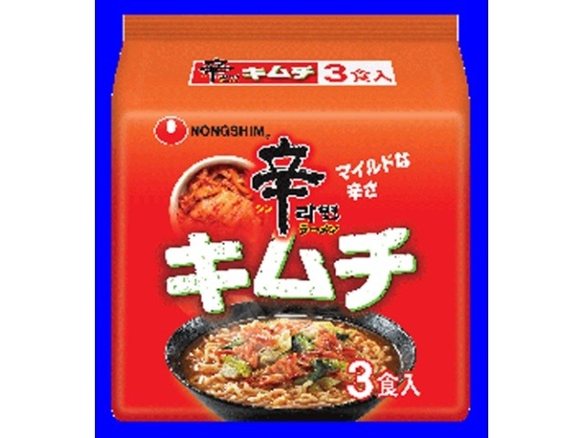 農心 辛ラーメンキムチ ３食 ×12 【全国送料無料】(一部地域別途)の画像