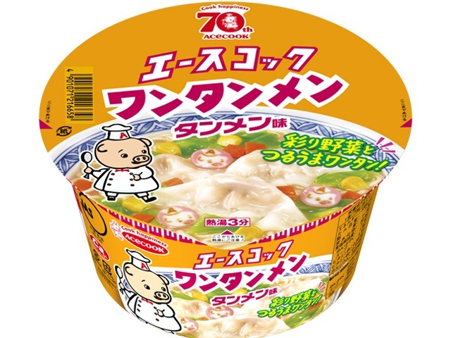 エース ワンタンメンどんぶり タンメン味 ×12 【全国送料無料】(一部地域別途)の画像