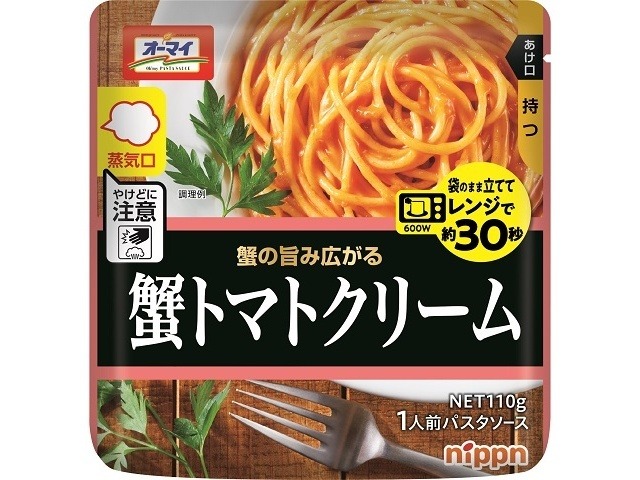 ニップン レンジで蟹トマトクリーム １１０ｇ ×12 【全国送料無料】(一部地域別途)の画像