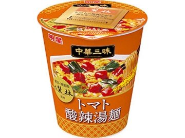 明星 中華三昧タテ型ビッグ 榮林トマト酸辣湯麺 ×12 【全国送料無料】(一部地域別途)の画像