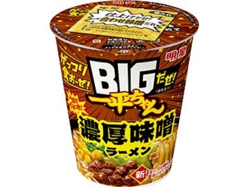 明星 ＢＩＧだぜ！一平ちゃん 濃厚味噌ラーメン ×12 【全国送料無料】(一部地域別途)の画像
