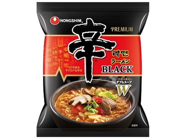 農心 辛ラーメンブラック袋１食 ×40 【全国送料無料】(一部地域別途)の画像
