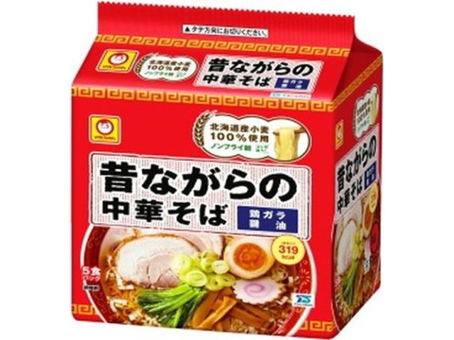 マルちゃん 昔ながらの中華そば５Ｐ ×18 【全国送料無料】(一部地域別途)の画像