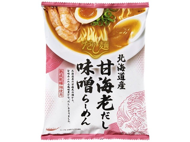 国分 だし麺 北海道産甘海老だし味噌らーめん ×40 【全国送料無料】(一部地域別途)の画像