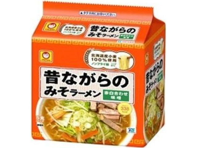 マルちゃん ５Ｐ昔ながらのみそラーメン ×18 【全国送料無料】(一部地域別途)の画像