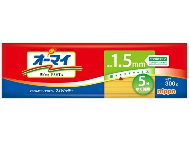 オーマイ スパゲッティ１．５ｍｍ３００ｇ  ×40 【全国送料無料】(一部地域別途)の画像