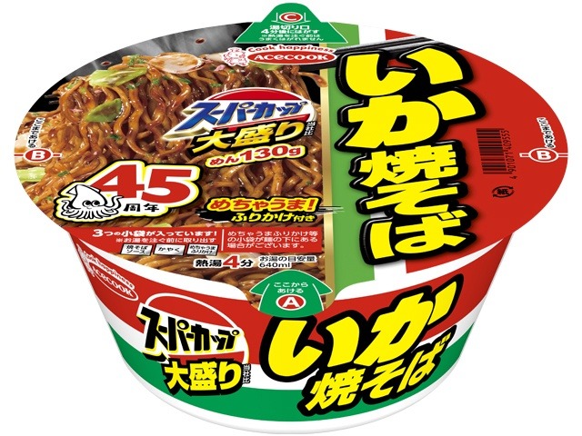 エース スーパーカップ 大盛りいか焼そば  ×12 【全国送料無料】(一部地域別途)の画像