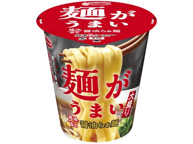 エース 麺がうまい 醤油らぁ麺大盛り  ×12 【全国送料無料】(一部地域別途)の画像