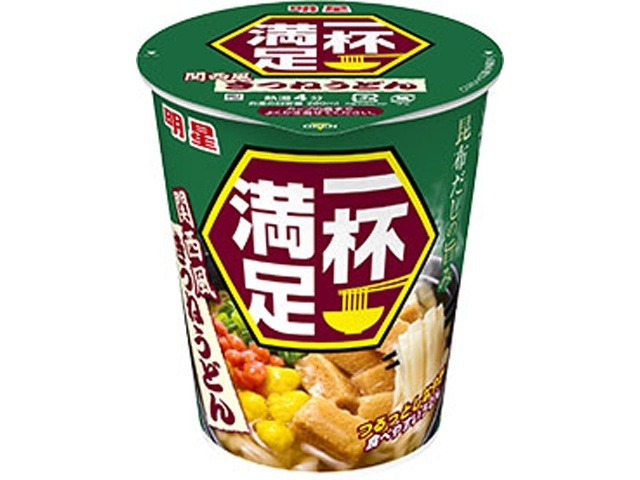 明星 一杯満足 きつねうどん ×12 【全国送料無料】(一部地域別途) ,12個のまとめ買いの画像