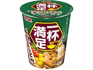 明星 一杯満足 きつねうどん ×12 【全国送料無料】(一部地域別途) ,12個のまとめ買いの画像