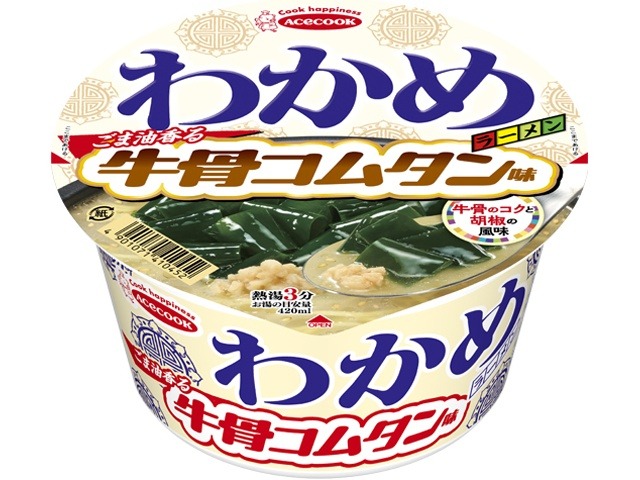 エース わかめラーメン 牛骨コムタン味 ×12 【全国送料無料】(一部地域別途) ,12個のまとめ買いの画像