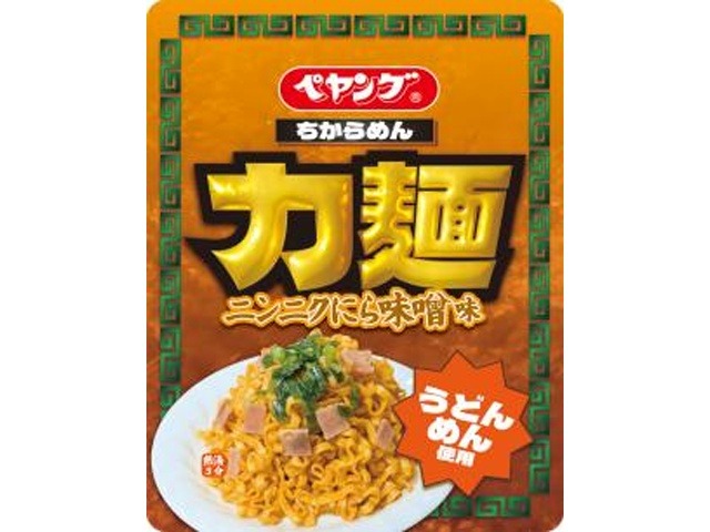 ペヤング 力麺 ニンニクにら味噌味うどん×36 【全国送料無料】(一部地域別途) ,36個のまとめ買いの画像