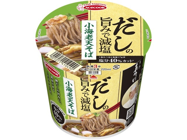 エース だしの旨みで減塩 小海老天そば ×12 【全国送料無料】(一部地域別途) ,12個のまとめ買いの画像