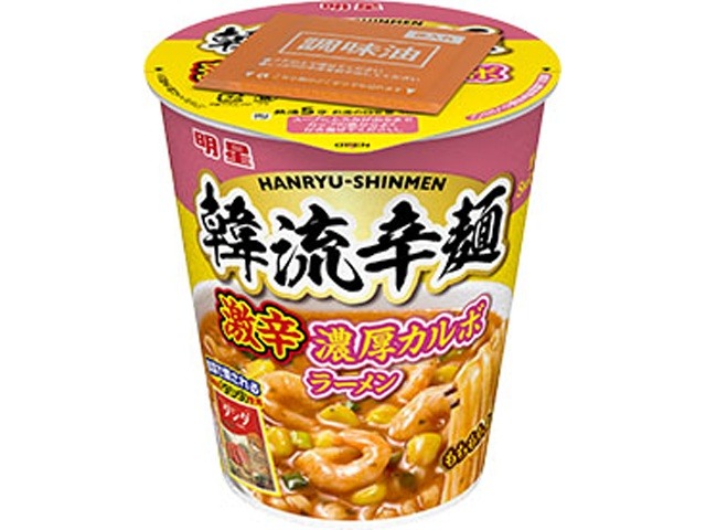 明星 韓流辛麺 激辛濃厚カルボラーメン  ×12 【全国送料無料】(一部地域別途)の画像