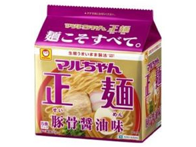 マルちゃん 正麺 豚骨醤油味５食パック  ×6 【全国送料無料】(一部地域別途)の画像