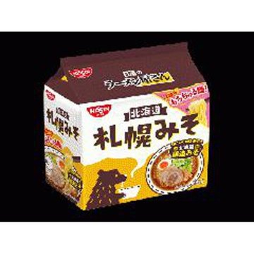 日清 ラーメン屋さん 札幌みそ５食パック ×18【全国送料込】(沖縄・離島除く)の画像
