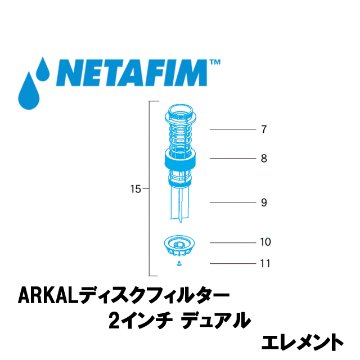 NETAFIM(ネタフィム) 2”デュアル 80メッシュ エレンメント 黄 (15)画像