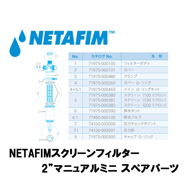 NETAFIM(ネタフィム) 2”マニュアルミニ キャップ O-リング画像