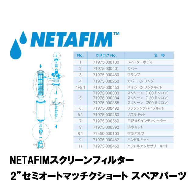 NETAFIM(ネタフィム) 2”セミオートマチックショート ノズルキット画像