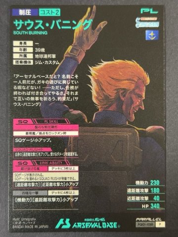 サウス・バニング P パラレル FQ01-038 <アーセナルベース>の画像